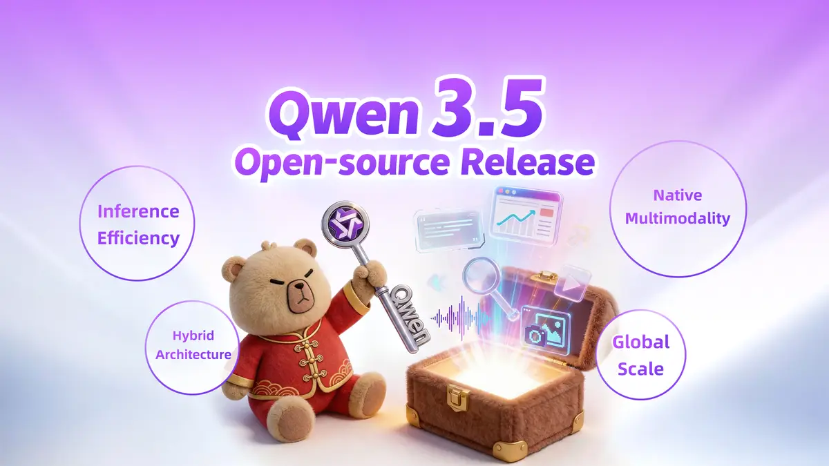 Qwen 3.5 official banner showing the full model family from 0.8B to 397B